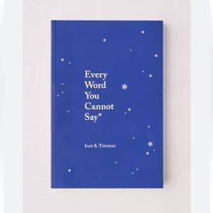 Urban Outfitters Blue 'Every Word You Cannot Say' poetry Book